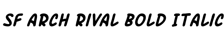 SF Arch Rival Bold Italic font preview