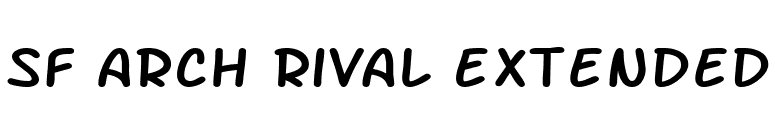 SF Arch Rival Extended font preview