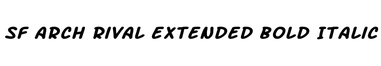 SF Arch Rival Extended Bold Italic font preview