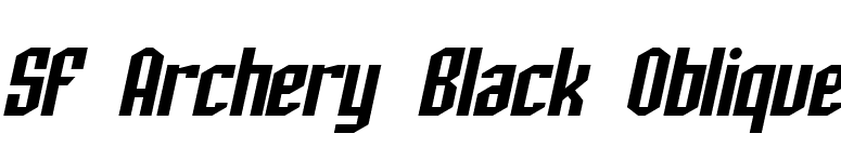SF Archery Black Oblique font preview
