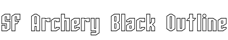 SF Archery Black Outline font preview
