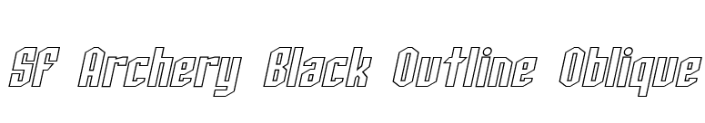 SF Archery Black Outline Oblique font preview