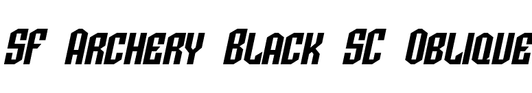 SF Archery Black SC Oblique font preview