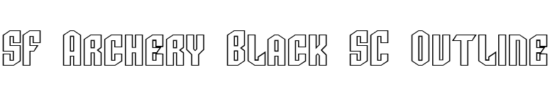 SF Archery Black SC Outline font preview