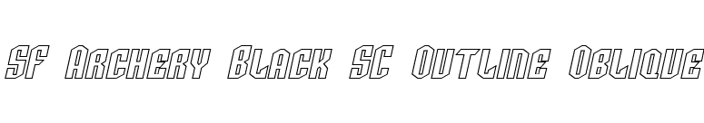 SF Archery Black SC Outline Oblique font preview