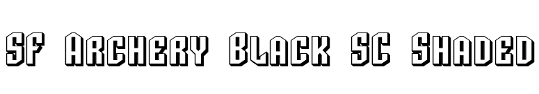 SF Archery Black SC Shaded font preview