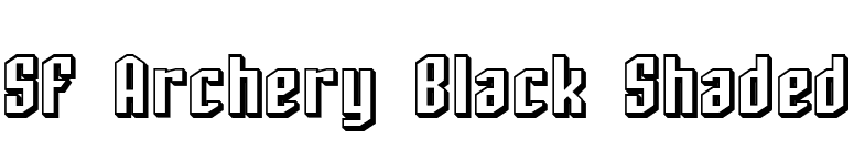 SF Archery Black Shaded font preview