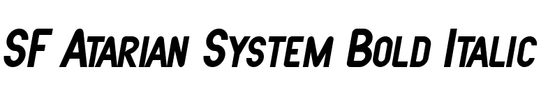 SF Atarian System Bold Italic font preview