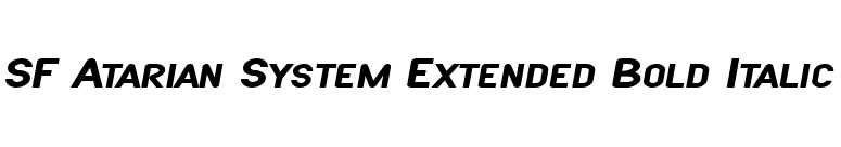 SF Atarian System Extended Bold Italic font preview