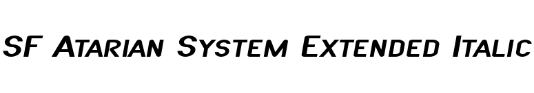 SF Atarian System Extended Italic font preview