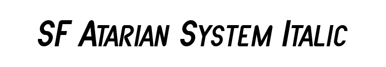 SF Atarian System Italic font preview