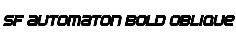 SF Automaton Bold Oblique font preview