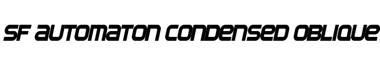 SF Automaton Condensed Oblique font preview