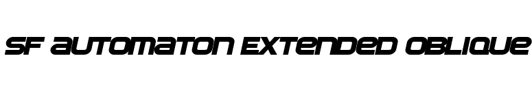 SF Automaton Extended Oblique font preview