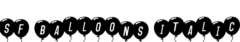 SF Balloons Italic font preview