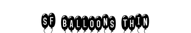 SF Balloons Thin font preview