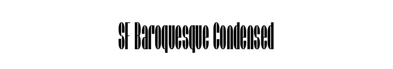 SF Baroquesque Condensed font preview