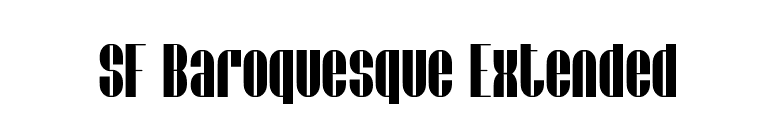 SF Baroquesque Extended font preview