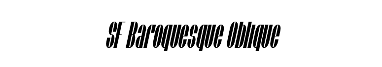 SF Baroquesque Oblique font preview