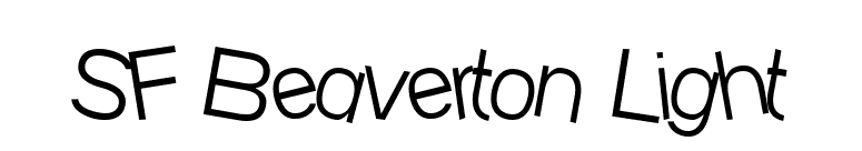 SF Beaverton Light font preview