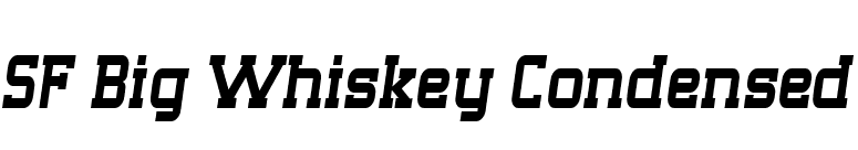 SF Big Whiskey Condensed font preview