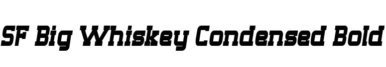 SF Big Whiskey Condensed Bold font preview