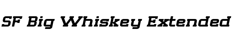 SF Big Whiskey Extended font preview