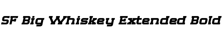 SF Big Whiskey Extended Bold font preview