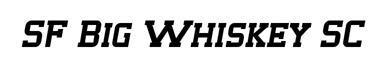 SF Big Whiskey SC font preview