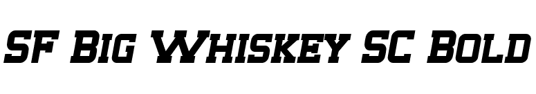 SF Big Whiskey SC Bold font preview