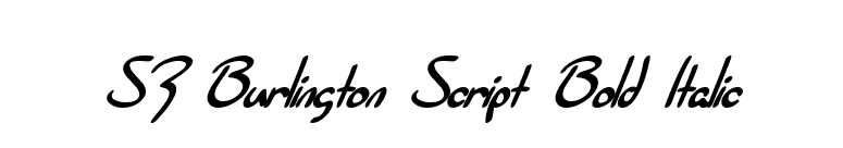 SF Burlington Script Bold Italic font preview