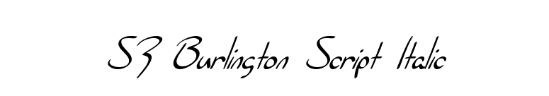 SF Burlington Script Italic font preview