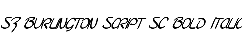 SF Burlington Script SC Bold Italic font preview