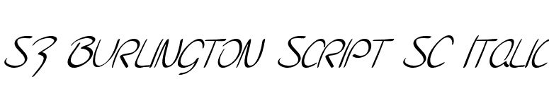 SF Burlington Script SC Italic font preview