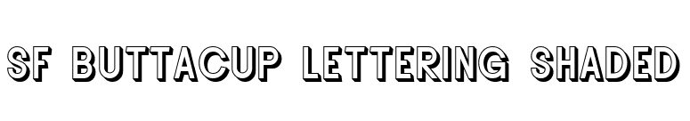 SF Buttacup Lettering Shaded font preview