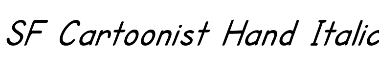 SF Cartoonist Hand Italic font preview