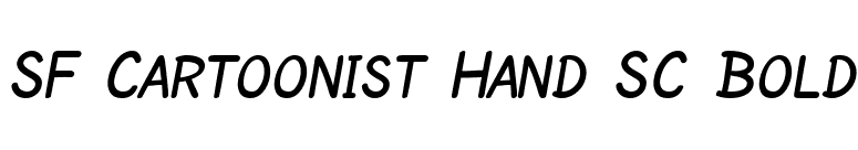 SF Cartoonist Hand SC Bold font preview