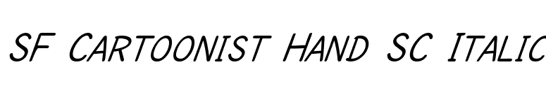 SF Cartoonist Hand SC Italic font preview