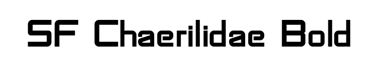 SF Chaerilidae Bold font preview
