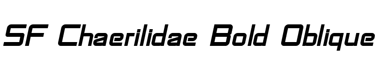 SF Chaerilidae Bold Oblique font preview