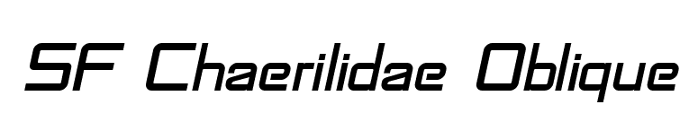 SF Chaerilidae Oblique font preview