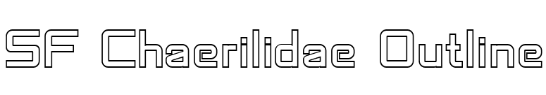 SF Chaerilidae Outline font preview