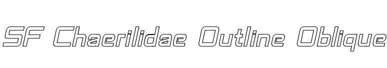 SF Chaerilidae Outline Oblique font preview