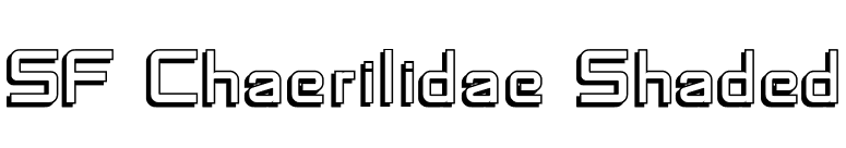 SF Chaerilidae Shaded font preview
