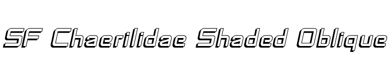 SF Chaerilidae Shaded Oblique font preview