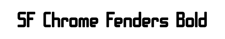 SF Chrome Fenders Bold font preview