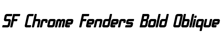 SF Chrome Fenders Bold Oblique font preview