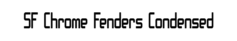 SF Chrome Fenders Condensed font preview