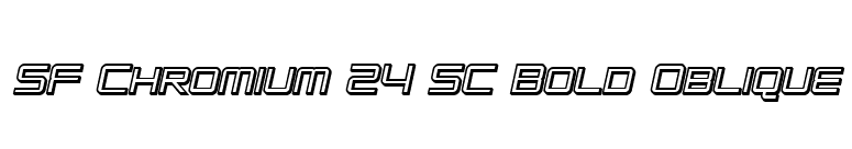 SF Chromium 24 SC Bold Oblique font preview