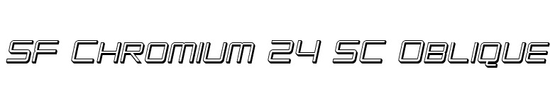 SF Chromium 24 SC Oblique font preview